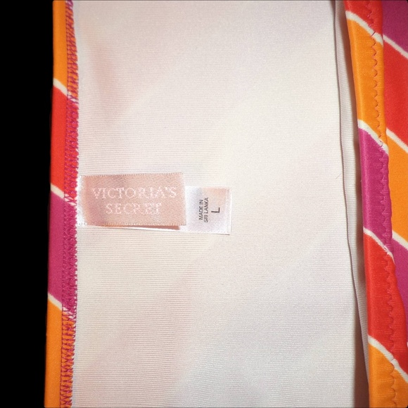 VICTORIAS SECRET Swim  Suit 10 PINK ORANGE Bikini - Picture 5 of 7